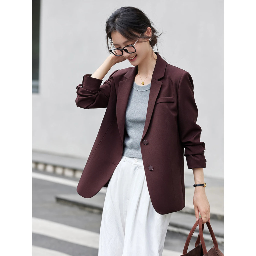 Two-Button Notched Blazer