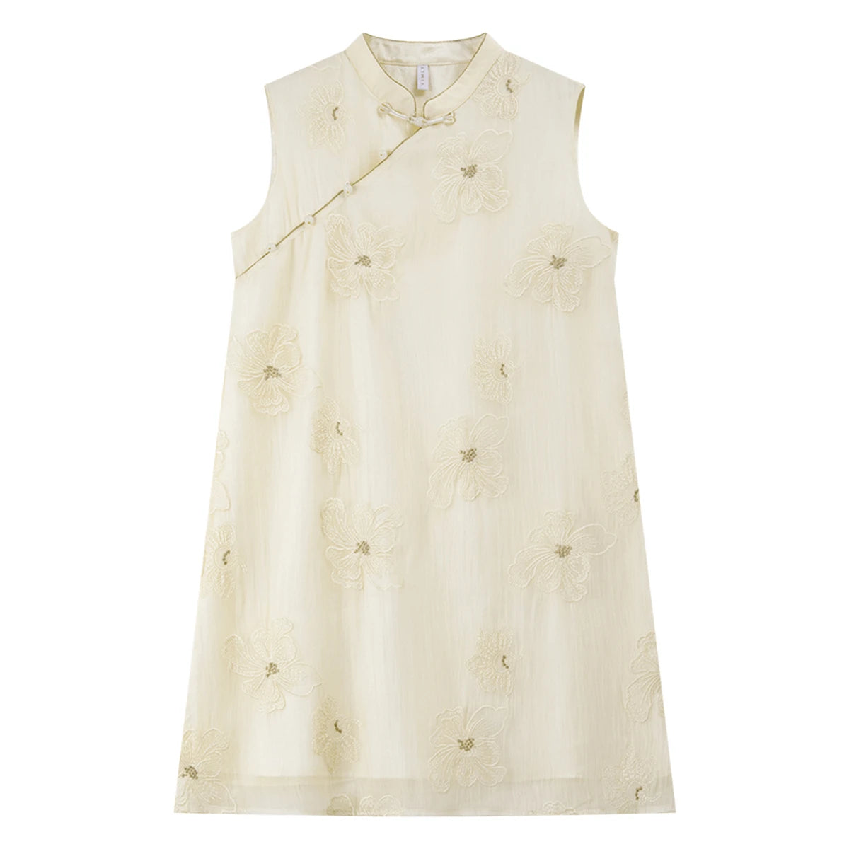 Frog-Button Jacquard Mini Dress