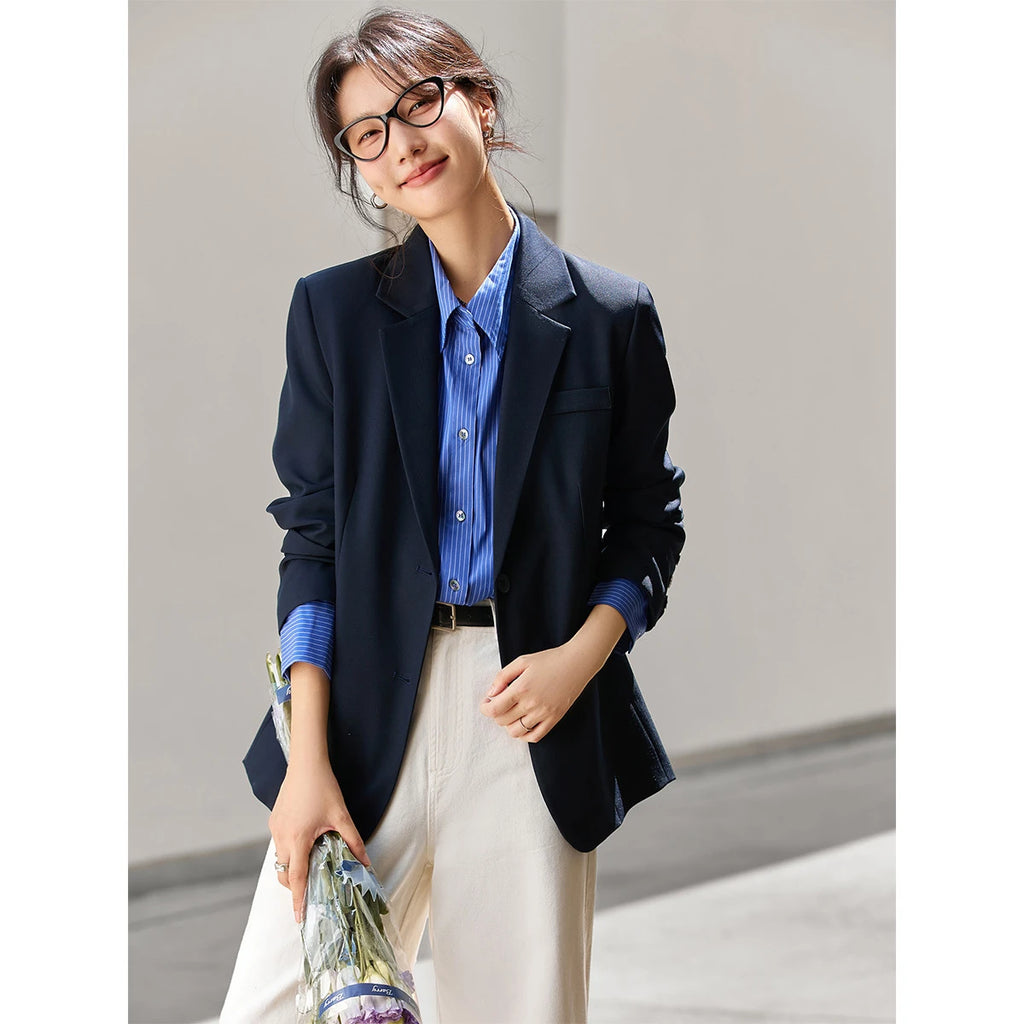 Two-Button Notched Blazer