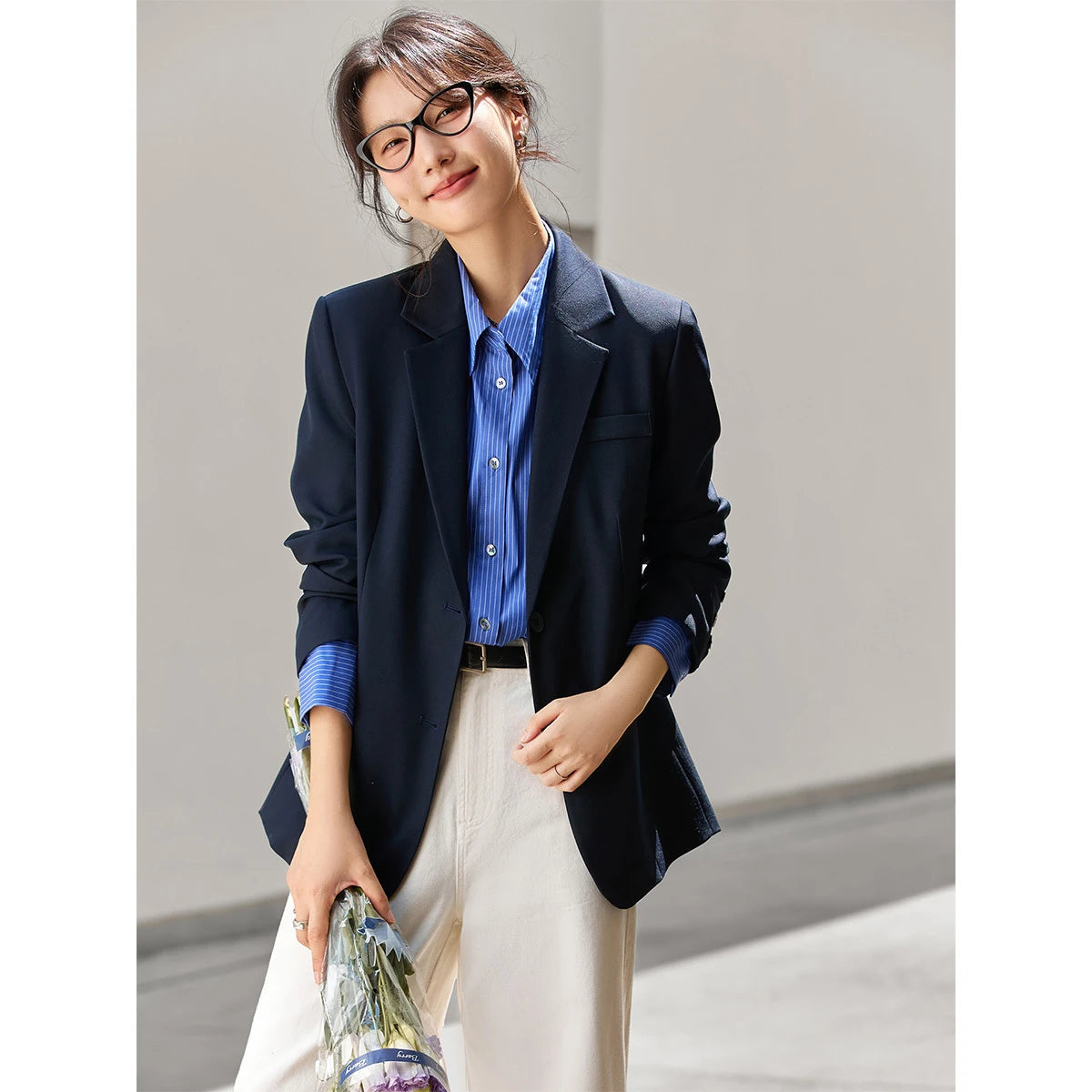 Two-Button Notched Blazer