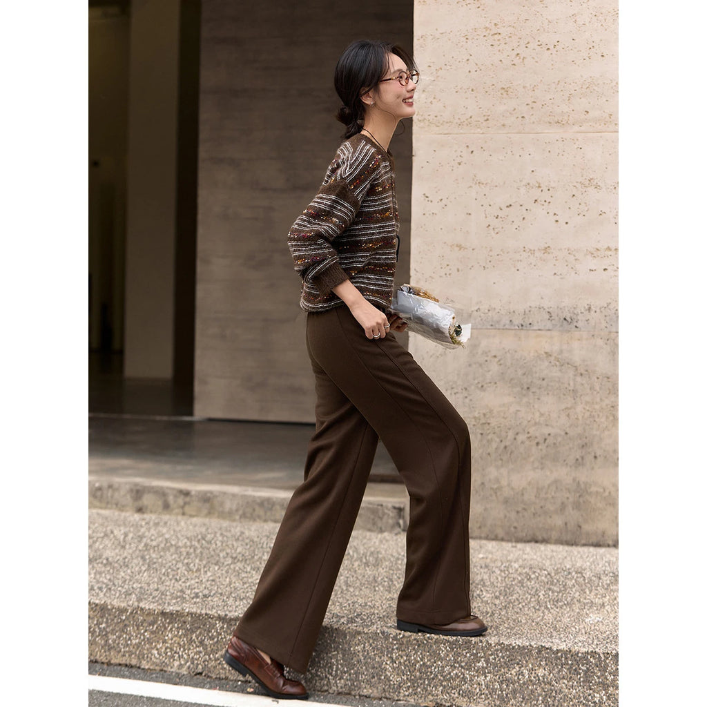 Straight Wide-Leg Trousers