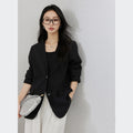 Relaxed Two-Button V-Neck Blazer