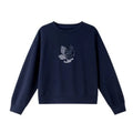 Botanical Embroidered Crew-Neck Sweatshirt