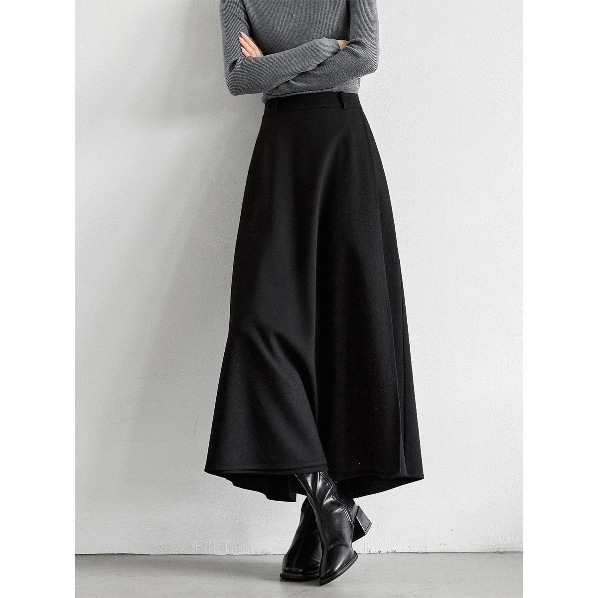 Zip-Pocket Wide-Leg Trousers
