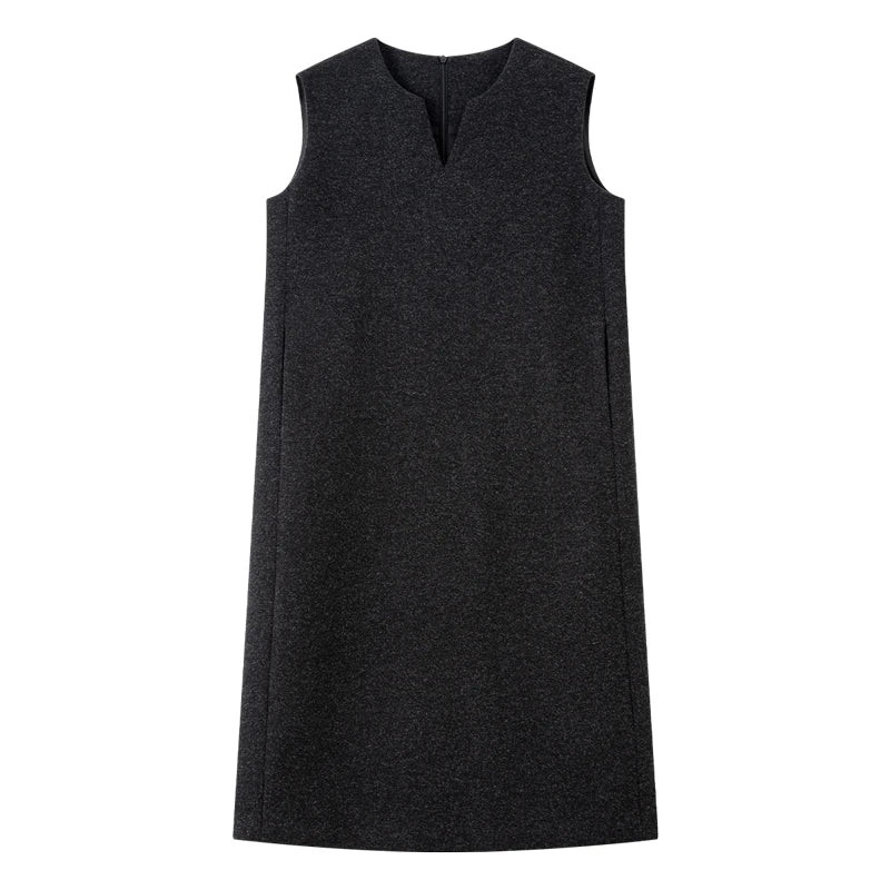 V-Neck Sleeveless Shift Dress