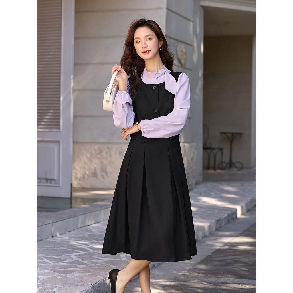Layered Sleeveless Midi Dress