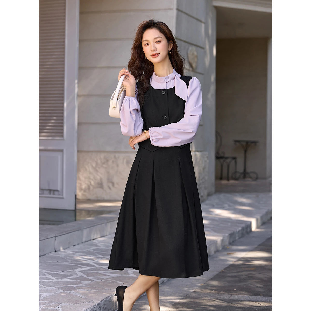 Layered Sleeveless Midi Dress