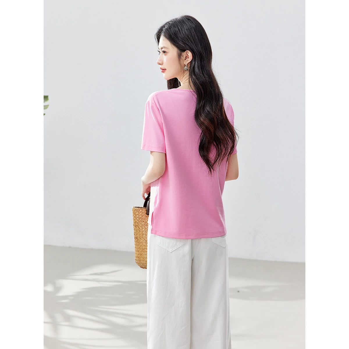 Asymmetric Frog-Button Tee