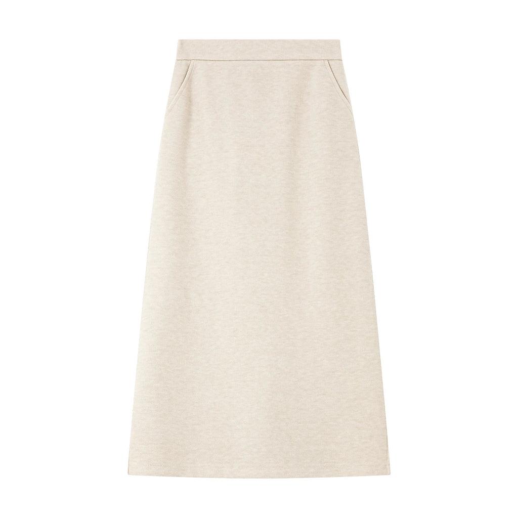 Straight Knit Midi Skirt
