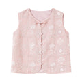 Embroidered Frog-Button Vest