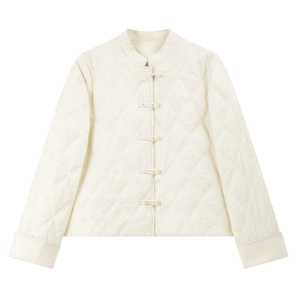 Frog-Button Quilted Jacket