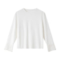 Lace-Cuff Crew-Neck Long-Sleeve Tee