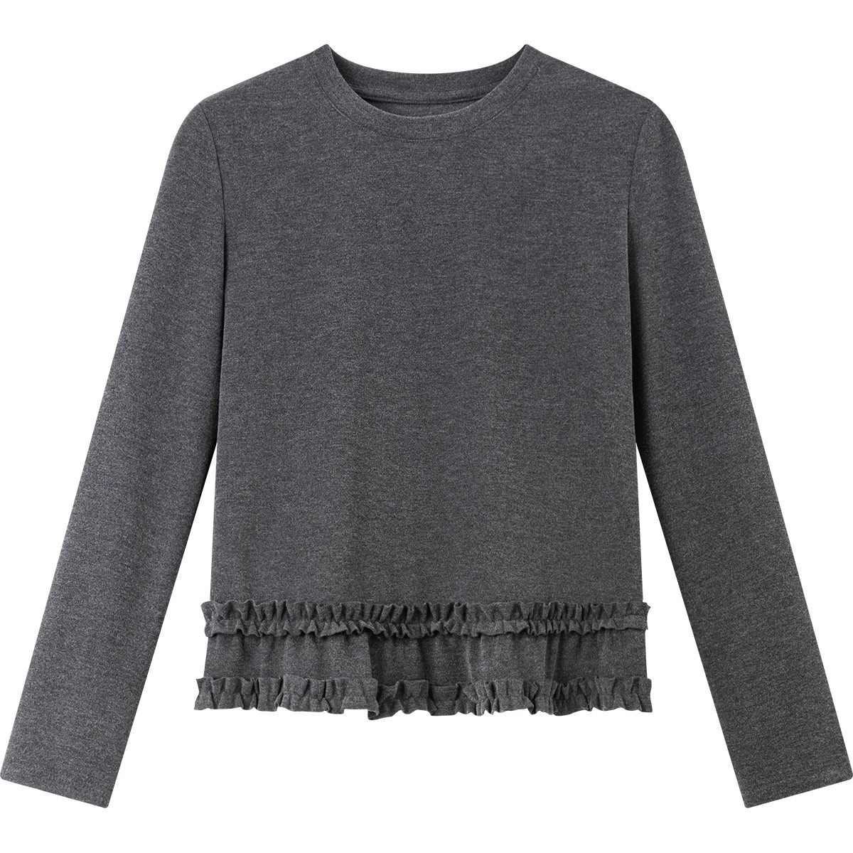 Tiered Ruffle-Hem Knit Top
