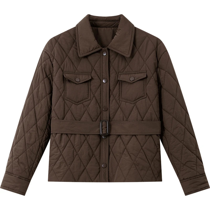Belted Quilted Utility Jacket