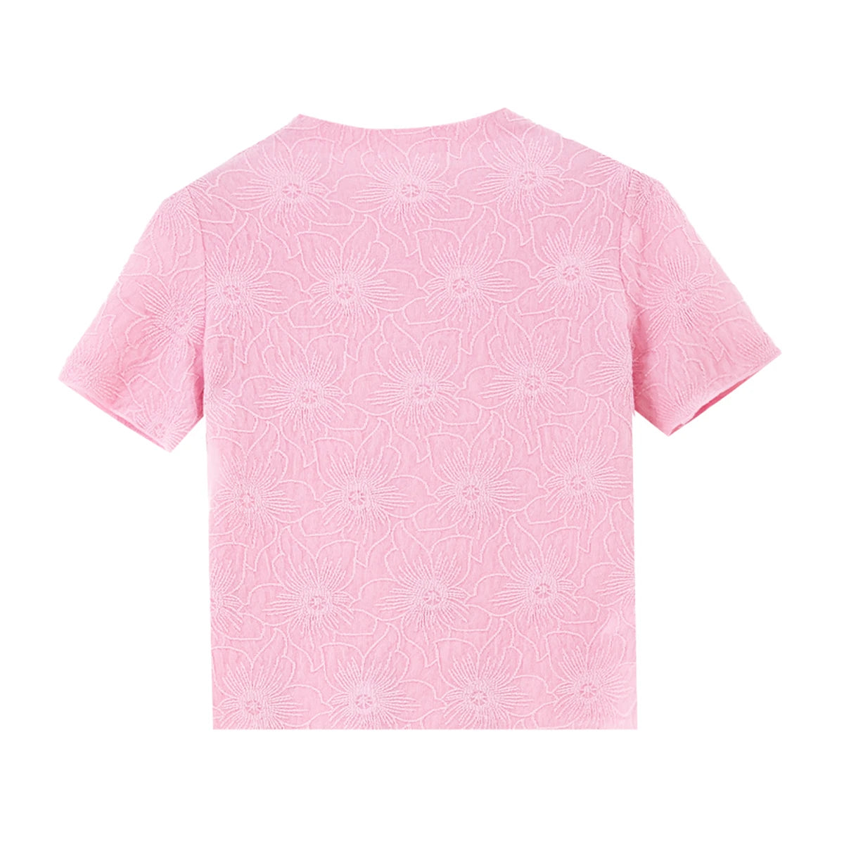 Floral Jacquard Short-Sleeve Tee