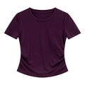 Ruched-Waist Crew-Neck Tee
