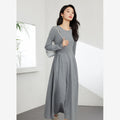 Paneled Drop-Waist Midi Dress