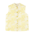 Floral Jacquard Frog-Button Vest