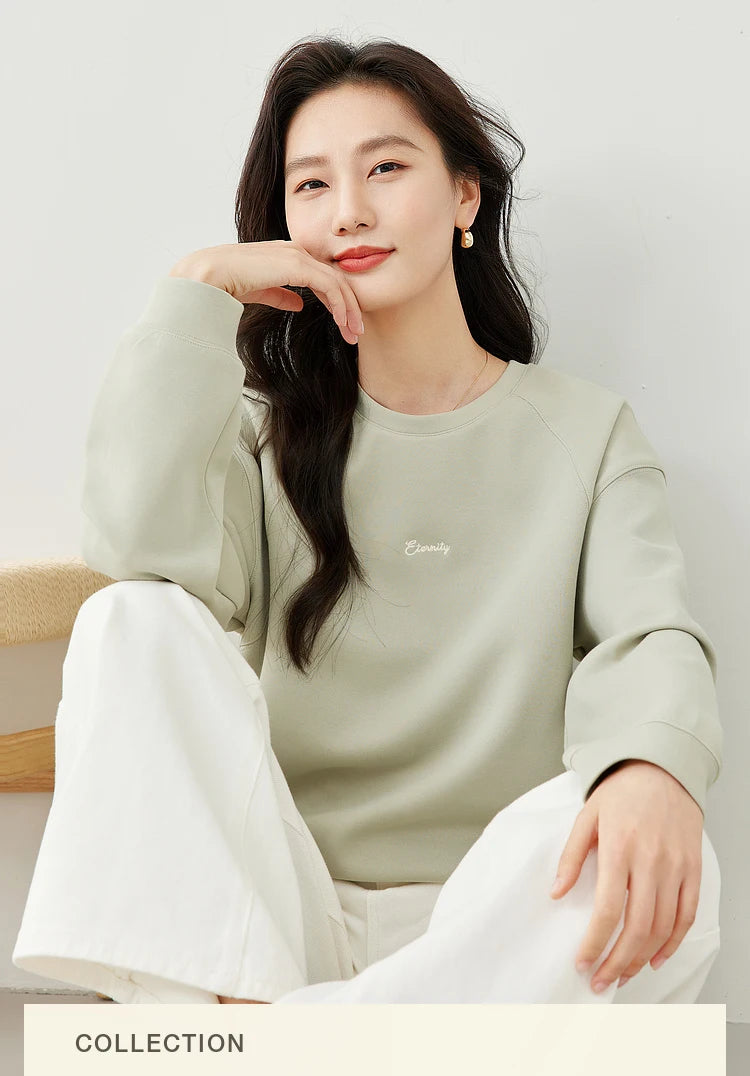 Minimal Crew-Neck Sweatshirt