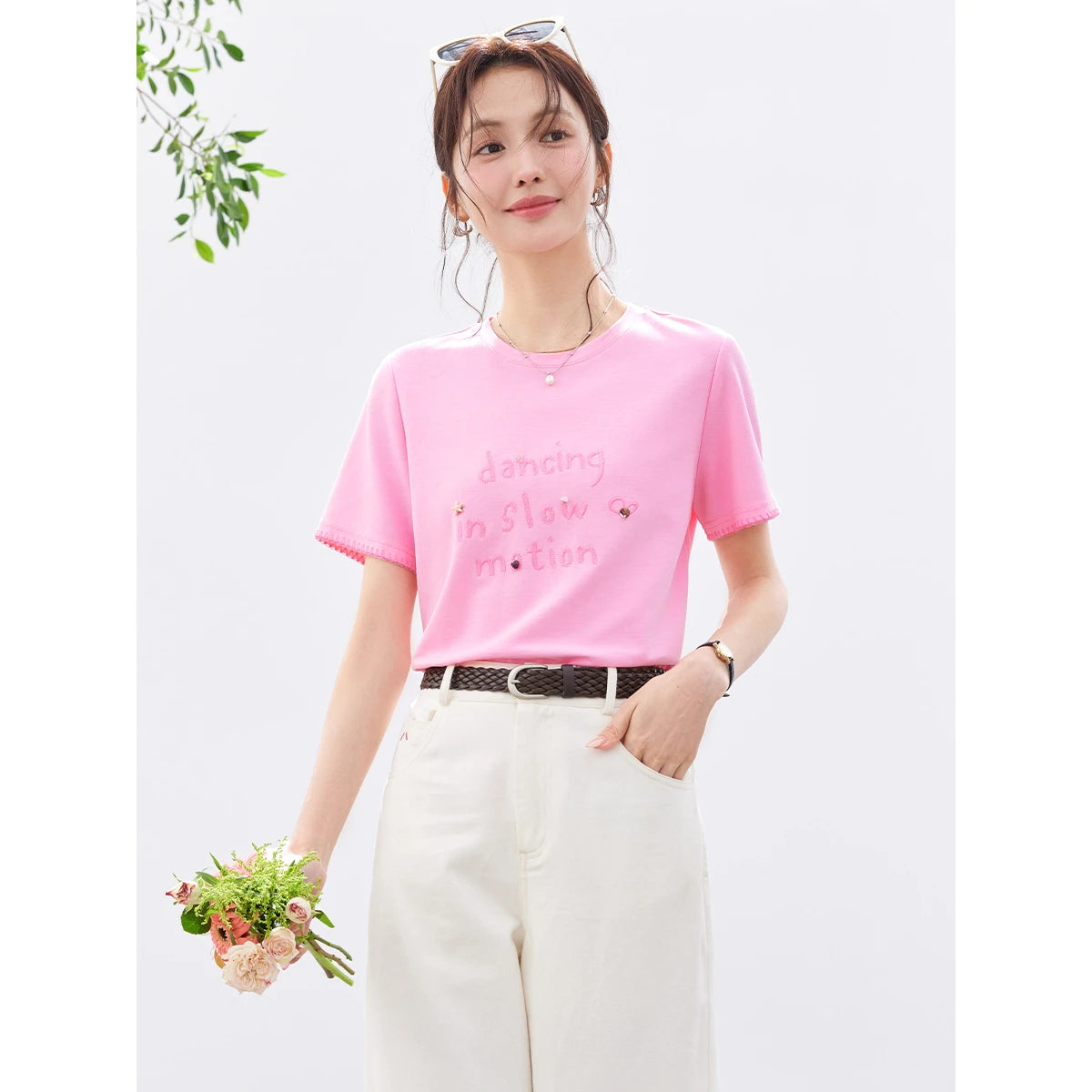 Letter Graphic Short-Sleeve Tee