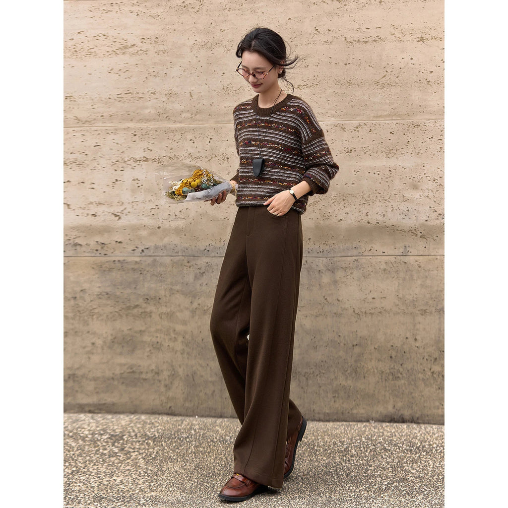 Straight Wide-Leg Trousers