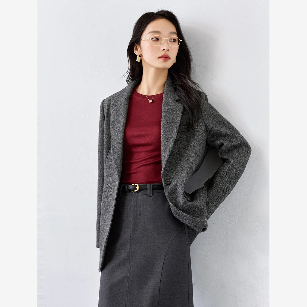 Two-Button Patch-Pocket Blazer