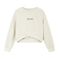 High-Low-Hem Crew-Neck Sweatshirt
