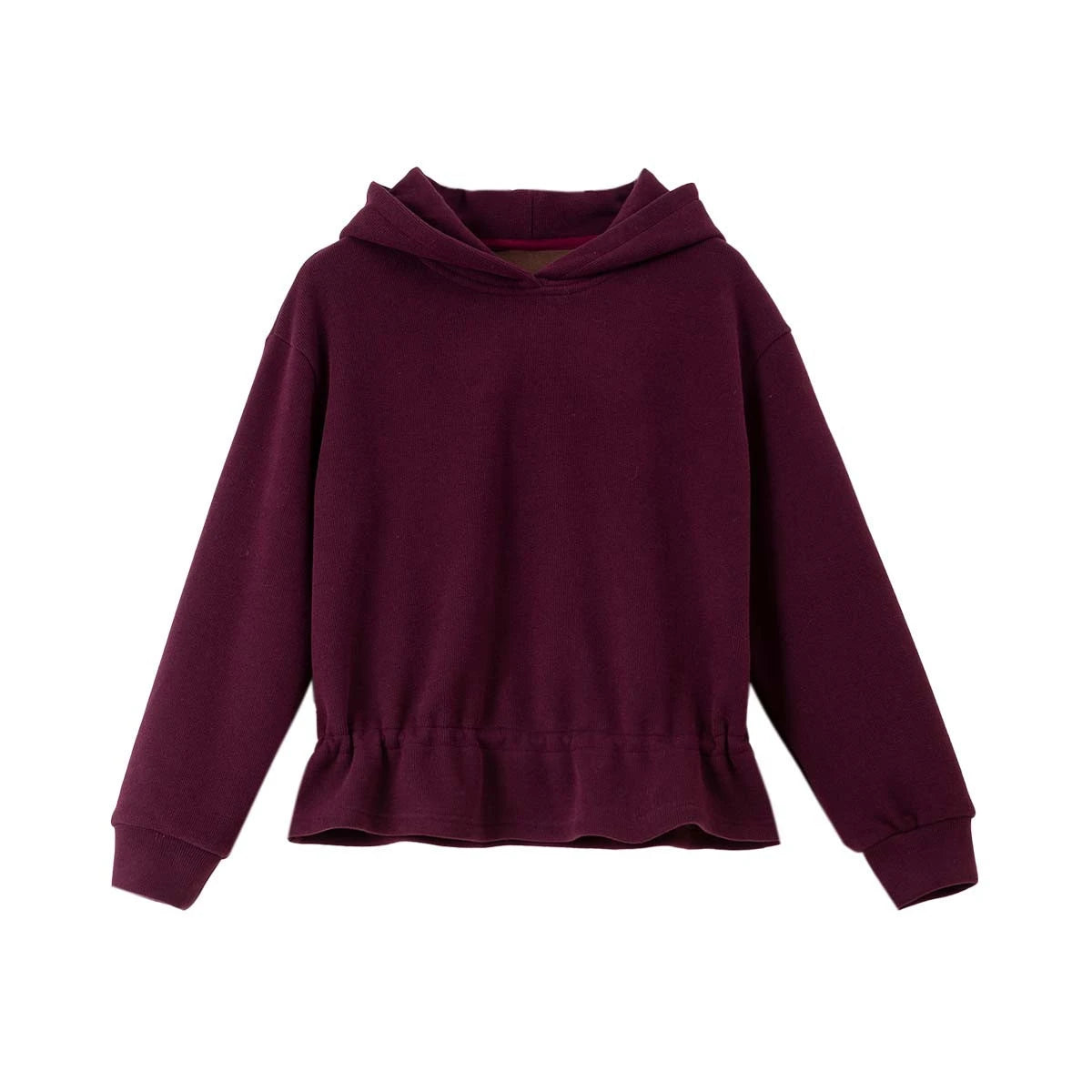 Drawstring-Waist Pullover Hoodie