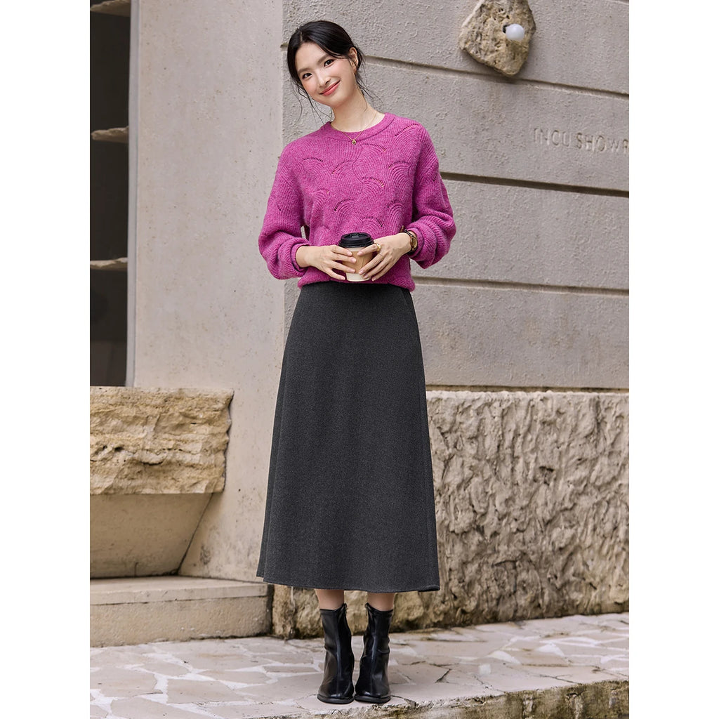 Clean A-Line Midi Skirt