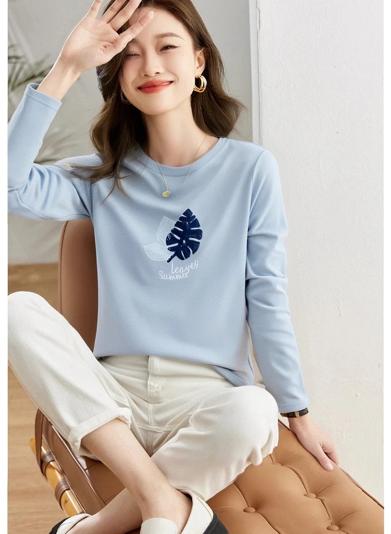 Botanical Graphic Long-Sleeve Tee