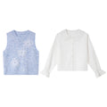 Layered Floral Vest and Shirt Set