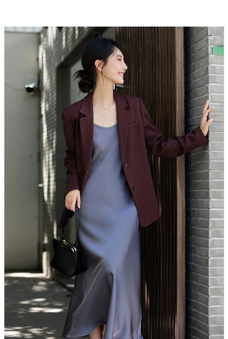 Pocket-Front Notched Blazer
