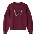 Butterfly-Applique Crew-Neck Sweatshirt