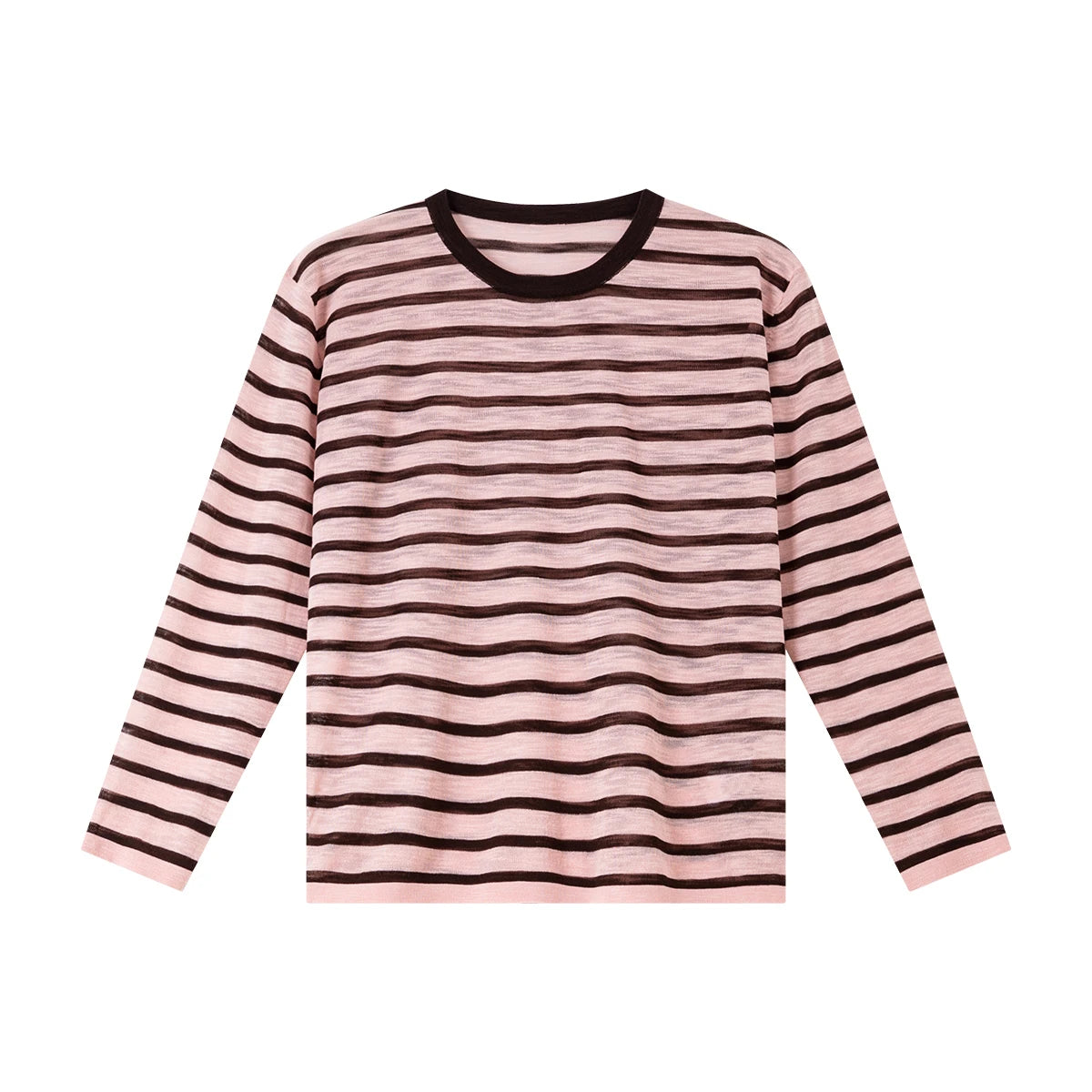 Striped Crew-Neck Long-Sleeve Tee