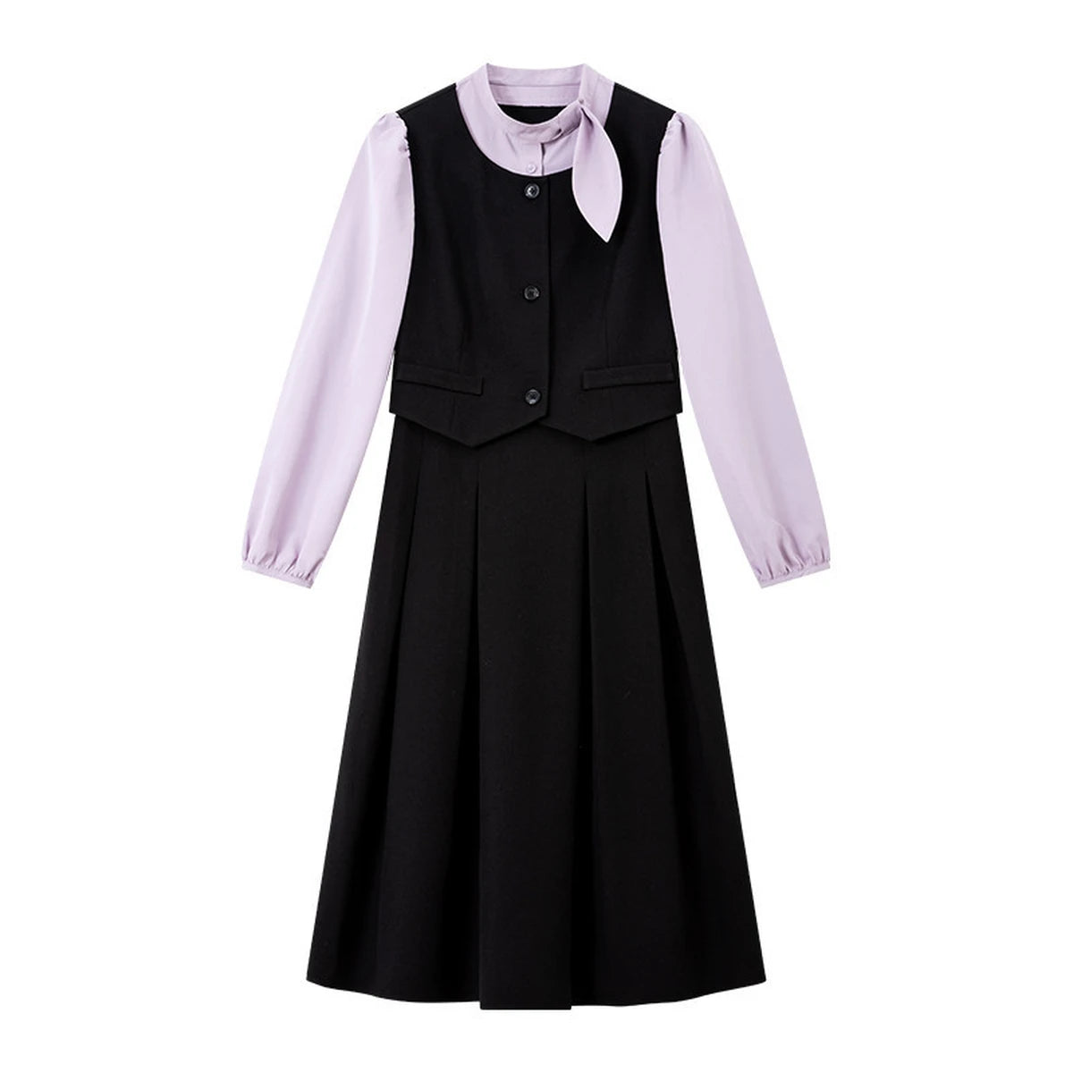 Layered Sleeveless Midi Dress