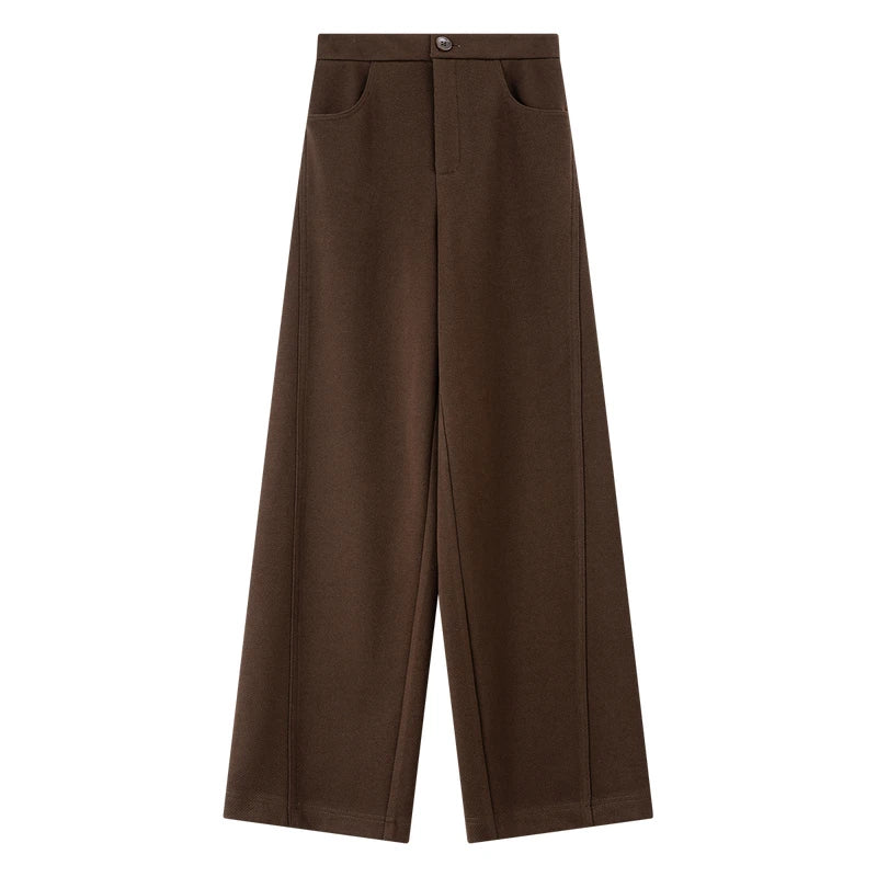 Straight Wide-Leg Trousers