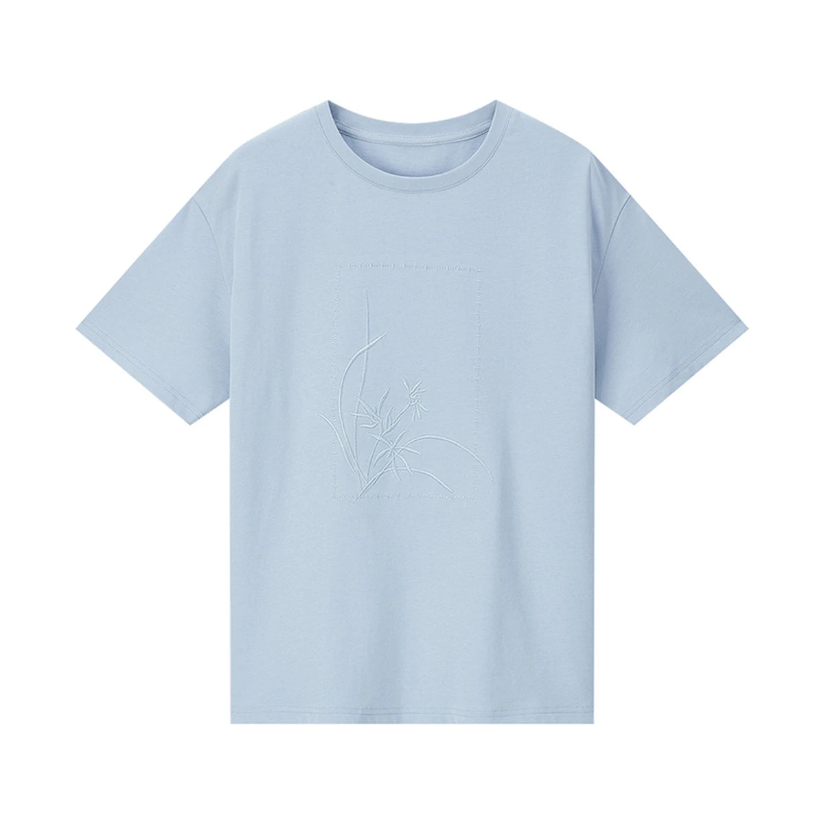 Floral Embroidered Short-Sleeve Tee