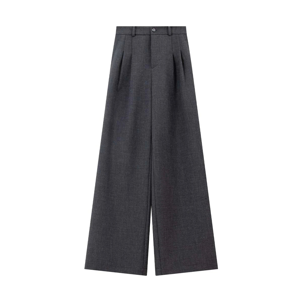 Side-Zip Wide-Leg Trousers
