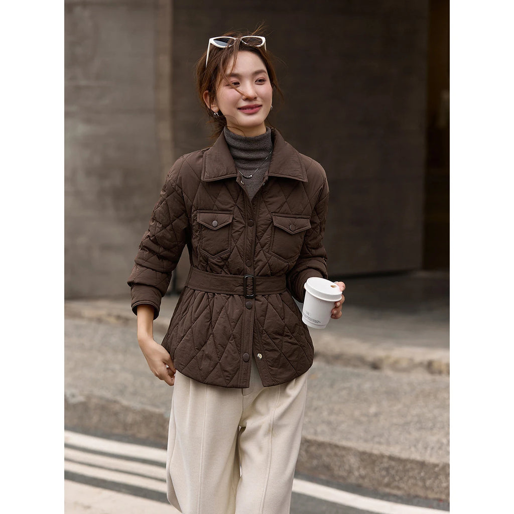 Belted Quilted Utility Jacket