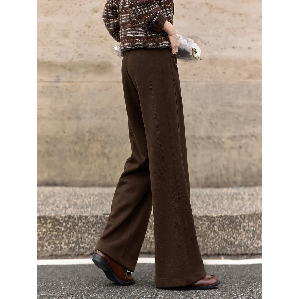Straight Wide-Leg Trousers