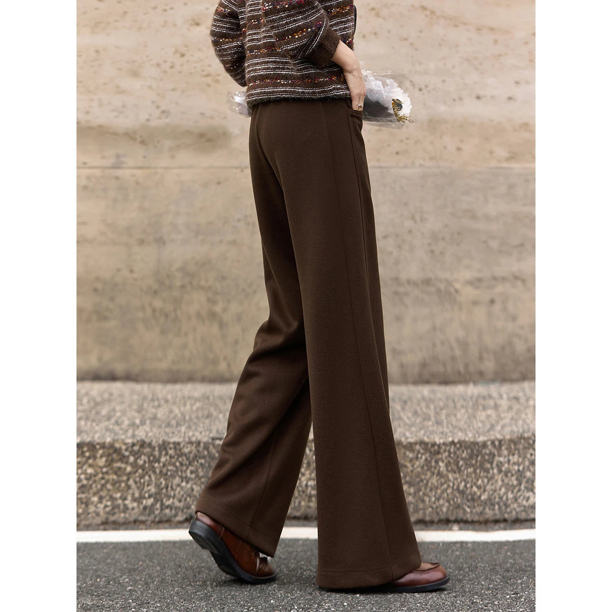 Straight Wide-Leg Trousers