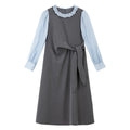 Bow-Waist Layered Midi Dress