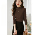 Soft Mock-Neck Long-Sleeve Top