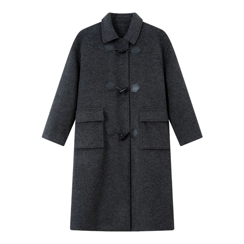 Toggle-Front Oversized Coat