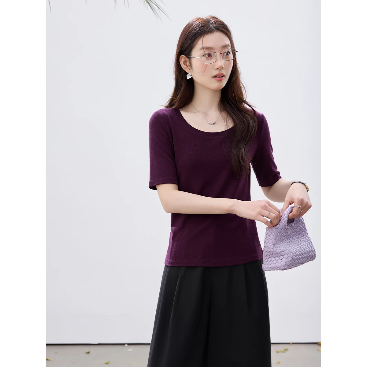 Minimal Crew-Neck Short-Sleeve Tee